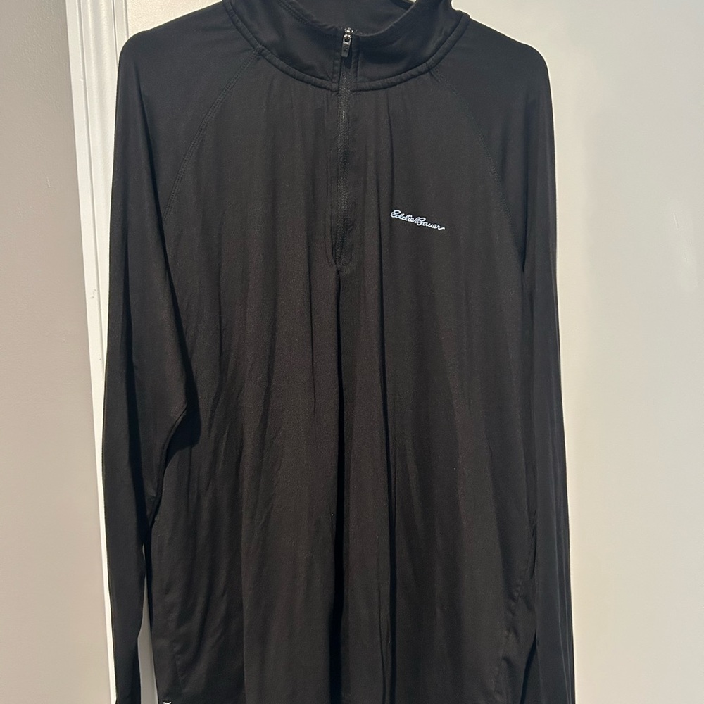 Eddie Bauer Black Men's Quarter-Zip Pullover